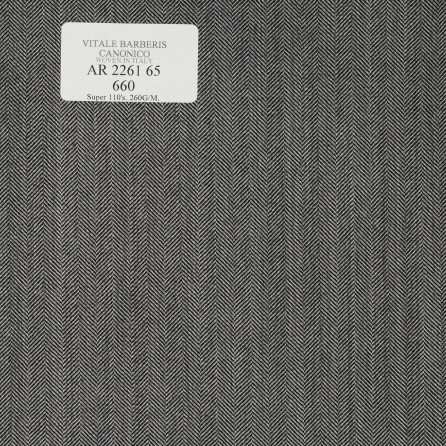 AR 2261 65 CANONICO - 100% Wool - Xám Trơn